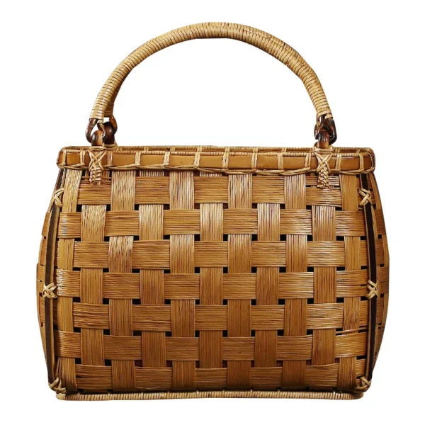 Luxury Designer Handbags Hand Woven Bamboo Women's Handbag Trend Summer Beach Bags Fashion Mini Female Tote Tea Set Storage Bags