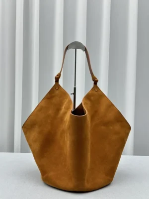 K*haite Lotus Tote In Suede High-capacity Calf Skin Handbagsn 2023 New Luxury Design Women's Bags