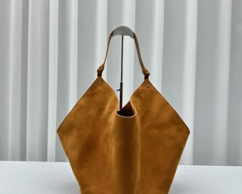 K*haite Lotus Tote In Suede High-capacity Calf Skin Handbagsn 2023 New Luxury Design Women's Bags