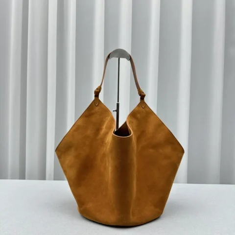 K*haite Lotus Tote In Suede High-capacity Calf Skin Handbagsn 2023 New Luxury Design Women's Bags