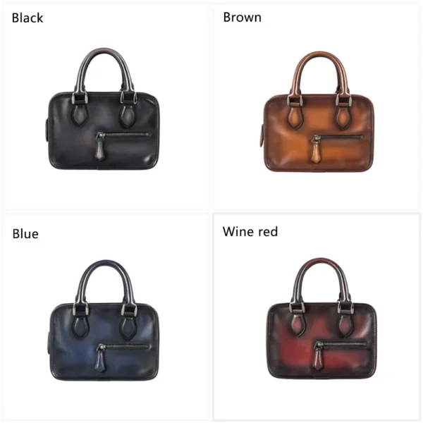 Woman Briefcase Business Genuine Leather Bags Women Vintage Crossbody For Luxury 's Bag D-9024