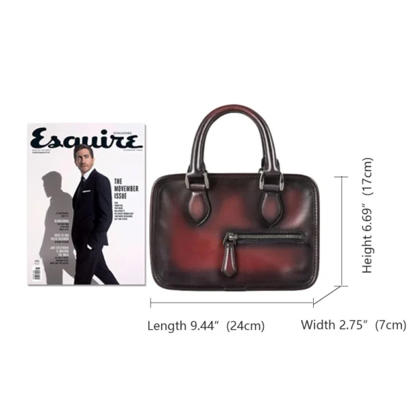 Woman Briefcase Business Genuine Leather Bags Women Vintage Crossbody For Luxury 's Bag D-9024