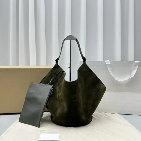 K*haite Lotus Tote In Suede High-capacity Calf Skin Handbagsn 2023 New Luxury Design Women's Bags